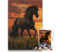 Rompecabezas para Adultos de 1000 Piezas, diseño de Caballos, Acuarelas, para Disfrutar del Tiempo Libre, con un Corte preciso, Ideal para Manualidades, tamaño 50x75cm