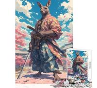 Rompecabezas para Adultos de 1000 Piezas diseño de Canguro samurái japonés Juguetes antiestrés Regalos de Amigo Secreto Juegos educativos Que ayudan a ejercitar el Cerebro Tamaño 50x75cm