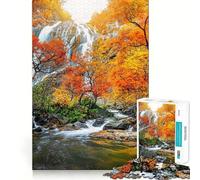 Rompecabezas para Adultos de 1000 Piezas,diseño de Cascada otoñal,fácil de armar,decoración,Juego para ejercitar la Mente,Juego Acogedor,Regalo de cumpleaños (50x75cm)