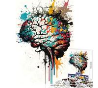 Rompecabezas para Adultos de 1000 Piezas diseño de Cerebro Humano Juguetes de Bricolaje Regalos de Amigo Secreto Juego de ingenio Interesante reducción del estrés tamaño 50x75cm