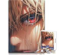Rompecabezas para Adultos de 1000 Piezas, diseño de Chica Anime bajo la Lluvia, análisis de Juegos y lógica, Regalo de Amigo Secreto, tamaño 38x26cm