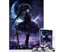 Rompecabezas para Adultos de 1000 Piezas diseño de Chica Anime Oscura Juguete Educativo Ideas de Regalo para Juegos educativos Que mejoran el Amor en Pareja tamaño 50x75cm