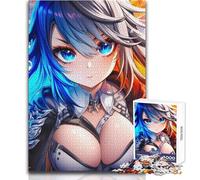 Rompecabezas para Adultos de 1000 Piezas, diseño de Chica de Anime, Hielo y Fuego, Juguete Intelectual, decoración del hogar, Regalo de Amigo Secreto, tamaño 38x26cm
