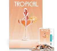 Rompecabezas para Adultos de 1000 Piezas,diseño de cóctel Tropical,fácil de armar,Divertido,para Resolver Problemas,Juego Casual,Ideal para cumpleaños (38x52cm)