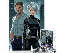 Rompecabezas para Adultos de 1000 Piezas diseño de cómic de espías Juguetes de Bricolaje Obra de Arte Regalo para Juego Educativo Mejora del Amor en Pareja tamaño 50x75cm