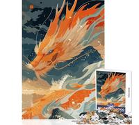 Rompecabezas para Adultos de 1000 Piezas diseño de dragón Chino del océano Juguetes de decoración para el hogar Regalos de Amigo Secreto Juegos de relajación desafiantes para completar tamaño 50x75cm