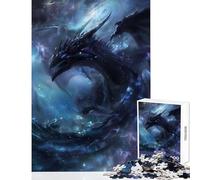 Rompecabezas para Adultos de 1000 Piezas diseño de dragón Espacial místico antiestrés cumpleaños Ideal para fomentar el Amor en Pareja tamaño 38x52cm