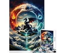 Rompecabezas para Adultos de 1000 Piezas diseño de dragón fantasía Espacial decoración del hogar Juguetes Regalos y Juegos educativos Cada Pieza es única Tamaño: 38x52cm