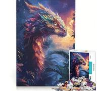 Rompecabezas para Adultos de 1000 Piezas, diseño de dragón mágico fantástico, Juego práctico, Divertido y con Humor, colección de Artistas, Bellas Artes 38x26cm