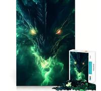 Rompecabezas para Adultos de 1000 Piezas,diseño de Dragones de Sombra Negra,Corte nítido,Juego Divertido para concentrarse,Tiempo de Juego Tranquilo,Regalo Divertido de Navidad 38x26cm