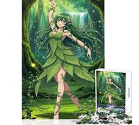 Rompecabezas para Adultos de 1000 Piezas diseño de Elfo de Anime con Vestido de Hojas del Bosque Juego Relajante desafío difícil Juguete Educativo con Piezas de Formas aleatorias Que encajan