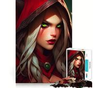 Rompecabezas para Adultos de 1000 Piezas,diseño de Elfo Silvano Nocturno Sangriento Estilo Zen,Arte de Corte Fino,desafío Inteligente y Divertido,Juego para Momentos de Tranquilidad,Regalo