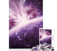 Rompecabezas para Adultos de 1000 Piezas diseño de explosión cósmica púrpura Ideal para Manualidades Regalo Divertido Juego Educativo Apto para decoración de Escritorio tamaño 38x52cm
