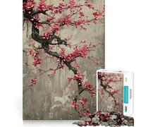 Rompecabezas para Adultos de 1000 Piezas,diseño de Flor de Cerezo,Japón,Piezas de Corte Limpio,para ejercitar la Mente,para Jugar en el Tiempo Libre,para Navidad (50x75cm)