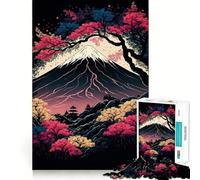 Rompecabezas para Adultos de 1000 Piezas,diseño de Flor de Cerezo Japonesa,Arte de Corte Fino mágico,Juego para estimular la Mente,Juego Relajante, (38x26cm)