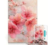 Rompecabezas para Adultos de 1000 Piezas,diseño de Flor de Cerezo Japonesa,Piezas de Corte Limpio,Juego para ejercitar la Mente,Juego de Ocio,Pieza de Arte navideña (38x26cm)