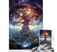 Rompecabezas para Adultos de 1000 Piezas diseño de Galaxia cósmica árbol de la Vida Juguetes antiestrés Regalo de cumpleaños Juego de ingenio Actividades Divertidas en casa tamaño 50x75cm