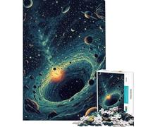 Rompecabezas para Adultos de 1000 Piezas diseño de Galaxia cósmica y remolinos espaciales Juguetes antiestrés para Adultos Carrera de Velocidad Manual Regalos para Reducir el estrés (tamaño 38x26cm)