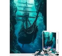 Rompecabezas para Adultos de 1000 Piezas diseño de galeón hundido Juguete Educativo Regalo de cumpleaños Juegos de relajación Cada Pieza es única Tamaño: 50x75cm