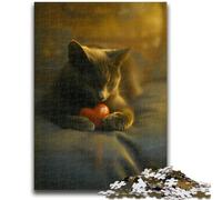 Rompecabezas para Adultos de 1000 Piezas, diseño de Gatitos Enamorados, antiestrés, desafío difícil, decoración única para el hogar y Regalos, 50x75cm