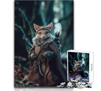 Rompecabezas para Adultos de 1000 Piezas, diseño de Gato Antiguo en el Bosque, Juguete Intelectual, Regalo para Mujeres, cumpleaños, tamaño 50x75cm