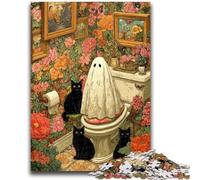 Rompecabezas para Adultos de 1000 Piezas, diseño de Gato y Alma, Ideal para Adolescentes, Ideal para aliviar el estrés, Pasar el rato y fomentar el Amor en Pareja (50x75cm)