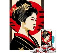 Rompecabezas para Adultos de 1000 Piezas diseño de Geisha Pop Ideal para cumpleaños Navidad decoración del hogar y Pared para Mayores de 14 años 38x26cm