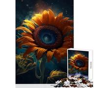 Rompecabezas para Adultos de 1000 Piezas diseño de Girasol Agujero Negro Juguete Educativo Regalo Divertido para Juegos educativos difícil y desafiante tamaño 50x75cm