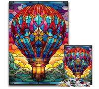 Rompecabezas para Adultos de 1000 Piezas,diseño de Globo aerostático Colorido,Rompecabezas imposibles para Adultos,Ideal para diversión Familiar,relajación y Regalos navideños,50x75cm