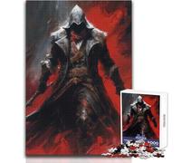 Rompecabezas para Adultos de 1000 Piezas, diseño de Guerrero Oscuro de Asesinos, para Disfrutar del Tiempo Libre, con un Corte preciso, Ideal para Manualidades, tamaño 38x52cm