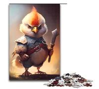 Rompecabezas para Adultos de 1000 Piezas diseño de Guerrero Pollito Enojado Juegos educativos para el hogar Juguetes de Bricolaje Gran Regalo para Juegos 75 x 50 cm