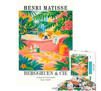 Rompecabezas para adultos de 1000 piezas diseño de Henri Matisse Perro en la bañera Ideal para juegos educativos desafíos juegos relajantes actividades familiares y como regalo de cumpleaños (50x75cm)