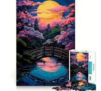 Rompecabezas para Adultos de 1000 Piezas,diseño de jardín Pastel japonés,píxeles,Ideal para Decorar,un Reto Mental,un Regalo para el Tiempo Libre, cumpleaños o como pasatiempo