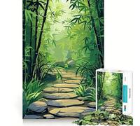 Rompecabezas para Adultos de 1000 Piezas,diseño de jardín Zen de bambú,Japón,Corte preciso,Divertido Juego Mental,Regalo para Relajarse y divertirse,decoración navideña para la Pared (50x75cm)