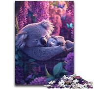 Rompecabezas para Adultos de 1000 Piezas, diseño de Koala durmiendo, Ideal para aliviar el estrés, Pasar el rato y entretenerse, 50x75cm