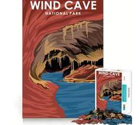 Rompecabezas para Adultos de 1000 Piezas, diseño de la Cueva del Viento, Parque Nacional, articulaciones Suaves, Divertido Juego de concentración Mental, Juego Casual, Ideal para cumpleaños (50x75cm)