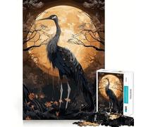 Rompecabezas para Adultos de 1000 Piezas,diseño de la mitología de la cigüeña Negra,Arte de Corte Fino,desafío Inteligente y Divertido,Juego para Momentos de Tranquilidad,Regalo para Aficionados