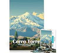 Rompecabezas para Adultos de 1000 Piezas,diseño de la montaña Cerro Torre,Arte de Corte Fino,Juego para estimular la Mente,Juego Relajante, (38x52cm)