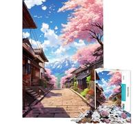 Rompecabezas para Adultos de 1000 Piezas diseño de la montaña Fuji en Tonos Pastel dificultad Alta y desafiante Divertidos Juegos para Mayores de 14 años (50x75cm)