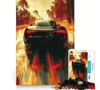 Rompecabezas para Adultos de 1000 Piezas,diseño de la Parte Trasera de un Aston Martin Negro,Arte de Corte preciso,Juguete Inteligente para ejercitar la Mente,Juego para Relajarse,decoración,Regalo