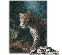 Rompecabezas para Adultos de 1000 Piezas, diseño de Leopardo de la Jungla, Ayuda a ejercitar el Cerebro, Juguetes adictivos para Cultivar la Paciencia, decoración, 38x26cm