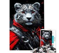 Rompecabezas para Adultos de 1000 Piezas diseño de Leopardo de Las Nieves Guerrero Ideal para decoración de Pared cumpleaños y Navidad (tamaño 38x52cm)