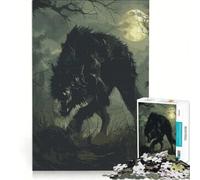 Rompecabezas para Adultos de 1000 Piezas diseño de Lobo de Terror Juguetes para armar desafiante de completar colección de Artistas Bellas Artes 38x52cm