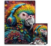 Rompecabezas para Adultos de 1000 Piezas, diseño de Loros de Colores, Ideal para divertirse en Familia, Relajarse y Regalar en Vacaciones, 50x75cm/19,68x29,52 Pulgadas.