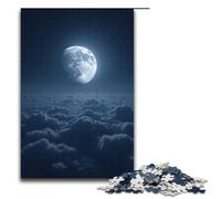 Rompecabezas para Adultos de 1000 Piezas diseño de Luna Brillante a lo Largo de mil Millas para ejercitar el Cerebro Juguetes adictivos para Cultivar la Paciencia 1000 Piezas (38 x 26 cm)