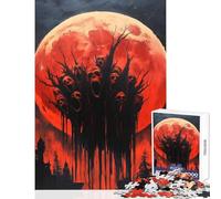 Rompecabezas para Adultos de 1000 Piezas diseño de Luna de Sangre y Terror Juegos relajantes interacción Entre Padres e Hijos tamaño 38x26cm