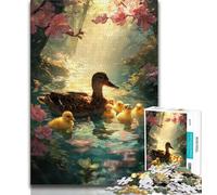 Rompecabezas para Adultos de 1000 Piezas, diseño de Mamá Pato, 1000 Piezas, Juegos educativos, decoración de Pared, cumpleaños y Navidad (tamaño 38x26cm)