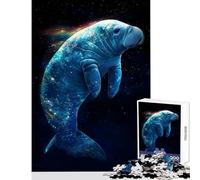 Rompecabezas para Adultos de 1000 Piezas diseño de manatí cósmico Ideal para Hacer tú Mismo Regalo Divertido Juego Educativo para Mejorar el Amor en Pareja tamaño 38x52cm