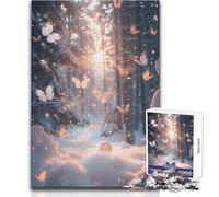 Rompecabezas para Adultos de 1000 Piezas, diseño de Mariposas de Nieve en el país de Las Maravillas, Relajante, para el Tiempo Libre, Juguete de precisión Entrelazado, tamaño 38x26cm