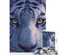 Rompecabezas para Adultos de 1000 Piezas diseño de Mariposas Tigre Blanco Ideal para Decorar el hogar Regalos de cumpleaños Juego de ingenio Entrena tu Cerebro y Tus Manos 38x26cm